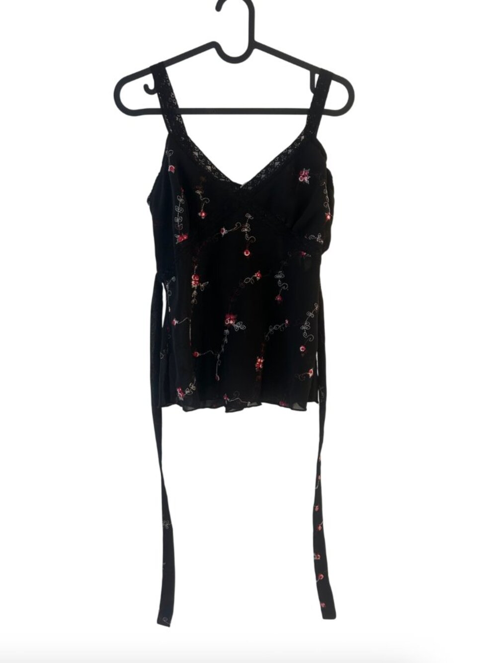 Y2K Crave Mesh Embroidered Floral Tank
